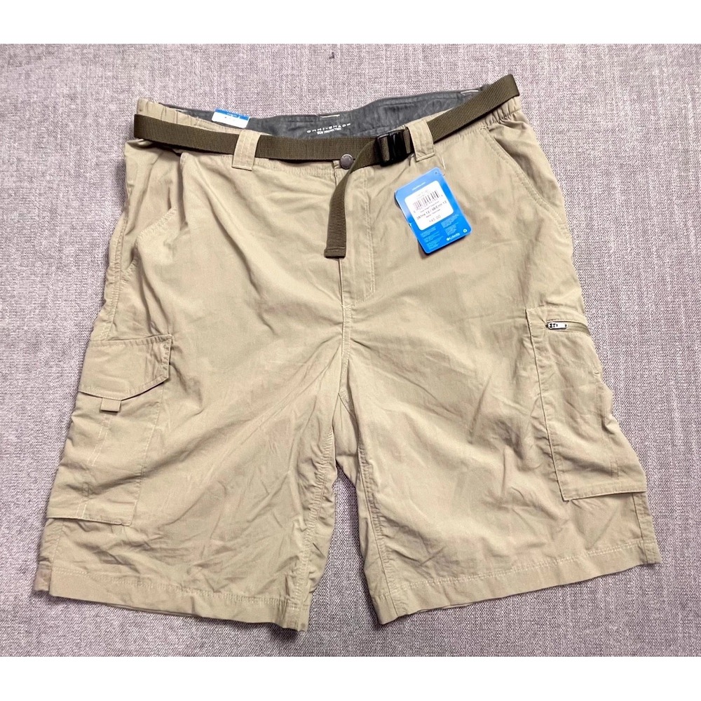 Columbia Silver Ridge Cargo Shorts Mens 38 Khaki Omni Shade UPF 50 AM4084-221